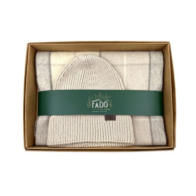 Schull Fisherman Beanie and Scarf Set Nat